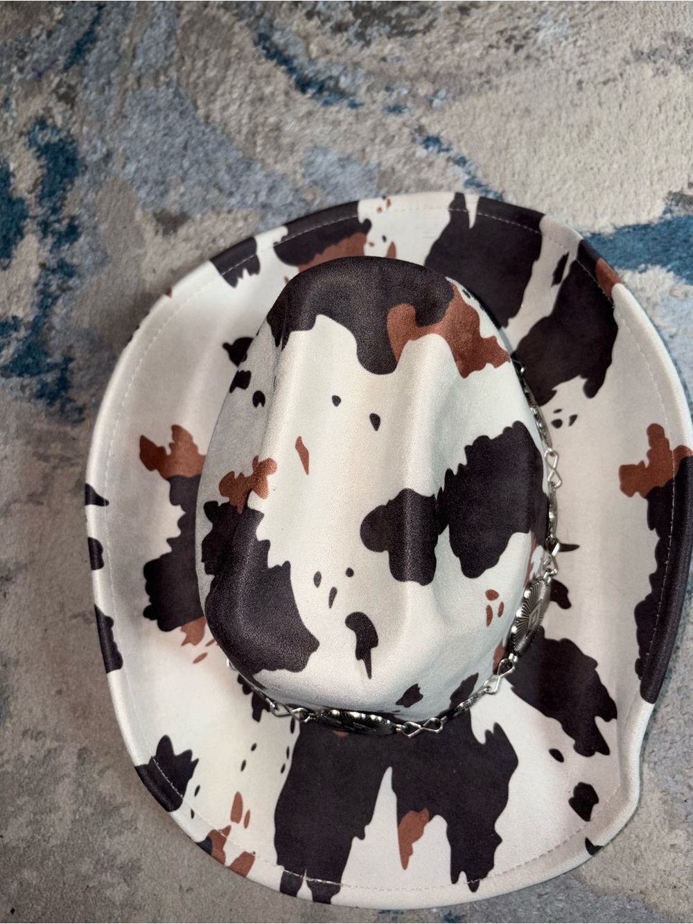 Cow Print Cowboy Hat - Brown & Black Pattern